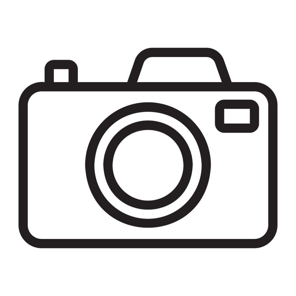 カメラの線画イラスト